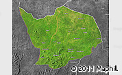 Satellite Map of Baibokoum, desaturated