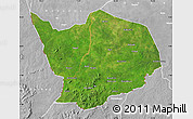Satellite Map of Baibokoum, lighten, desaturated