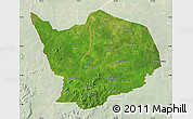 Satellite Map of Baibokoum, lighten