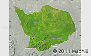 Satellite Map of Baibokoum, lighten, semi-desaturated