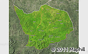 Satellite Map of Baibokoum, semi-desaturated