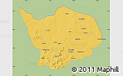 Savanna Style Map of Baibokoum, single color outside