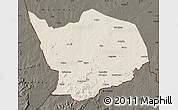 Shaded Relief Map of Baibokoum, darken