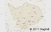 Shaded Relief Map of Baibokoum, lighten