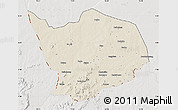 Shaded Relief Map of Baibokoum, lighten, semi-desaturated