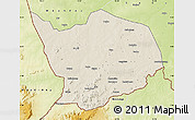 Shaded Relief Map of Baibokoum, physical outside