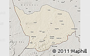 Shaded Relief Map of Baibokoum, semi-desaturated
