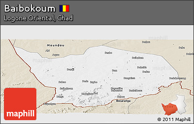 Classic Style Panoramic Map of Baibokoum