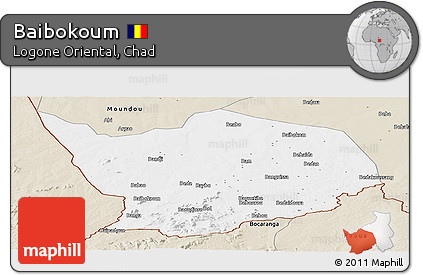 Classic Style Panoramic Map of Baibokoum