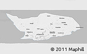 Gray Panoramic Map of Baibokoum, single color outside
