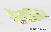 Physical Panoramic Map of Baibokoum, cropped outside