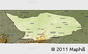Physical Panoramic Map of Baibokoum, darken