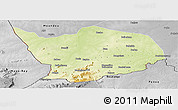 Physical Panoramic Map of Baibokoum, desaturated