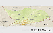 Physical Panoramic Map of Baibokoum, shaded relief outside