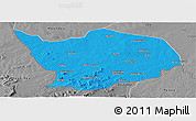 Political Panoramic Map of Baibokoum, desaturated