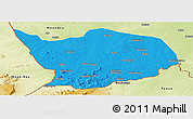 Political Panoramic Map of Baibokoum, physical outside
