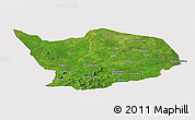 Satellite Panoramic Map of Baibokoum, cropped outside