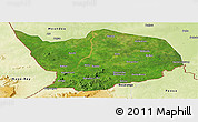 Satellite Panoramic Map of Baibokoum, physical outside