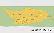 Savanna Style Panoramic Map of Baibokoum, single color outside
