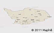 Shaded Relief Panoramic Map of Baibokoum, cropped outside
