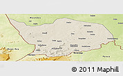 Shaded Relief Panoramic Map of Baibokoum, physical outside