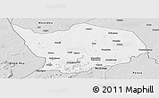 Silver Style Panoramic Map of Baibokoum