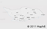 Silver Style Panoramic Map of Baibokoum, single color outside