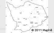 Blank Simple Map of Baibokoum, cropped outside