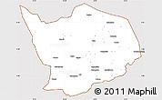 Classic Style Simple Map of Baibokoum, cropped outside