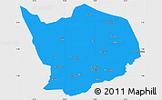Political Simple Map of Baibokoum, single color outside