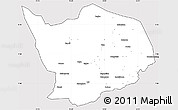 Silver Style Simple Map of Baibokoum, cropped outside