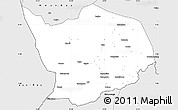 Silver Style Simple Map of Baibokoum