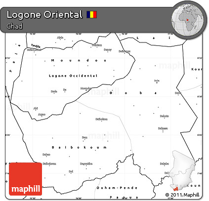 Blank Simple Map of Logone Oriental