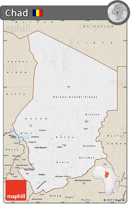 Classic Style Map of Chad