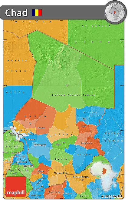 Political Map of Chad