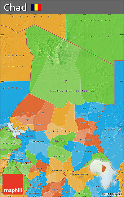 Political Map of Chad