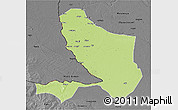 Physical 3D Map of Bongor, darken, desaturated