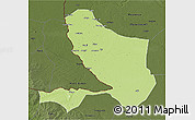 Physical 3D Map of Bongor, darken