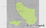 Physical 3D Map of Bongor, desaturated