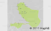 Physical 3D Map of Bongor, lighten, desaturated