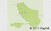 Physical 3D Map of Bongor, lighten