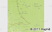 Physical 3D Map of Bongor
