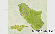 Satellite 3D Map of Bongor, lighten