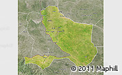 Satellite 3D Map of Bongor, semi-desaturated