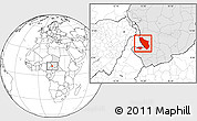 Blank Location Map of Bongor, highlighted country