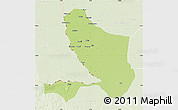 Physical Map of Bongor, lighten