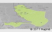 Physical Panoramic Map of Bongor, desaturated
