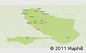 Physical Panoramic Map of Bongor, lighten