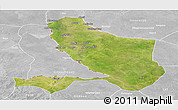 Satellite Panoramic Map of Bongor, lighten, desaturated