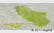 Satellite Panoramic Map of Bongor, lighten, semi-desaturated